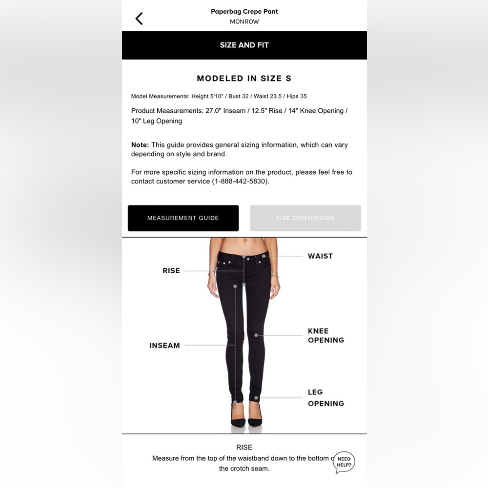 Monrow paperbag crepe pant XS - Picture 12 of 12